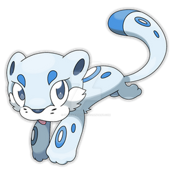 A snow leopard pokemon kind of creature